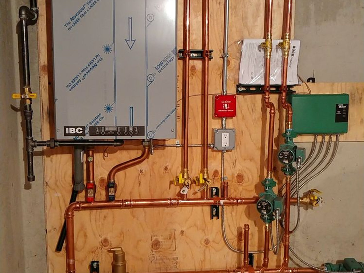 Boiler and copper piping work